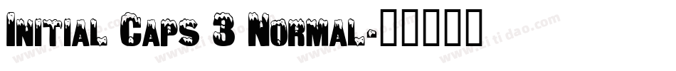 Initial Caps 3 Normal字体转换